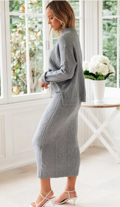 ELLADA KNIT SWEATER & SKIRT SET