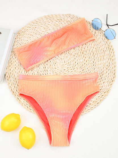 CANDY TIE-DYE BANDEAU BIKINI