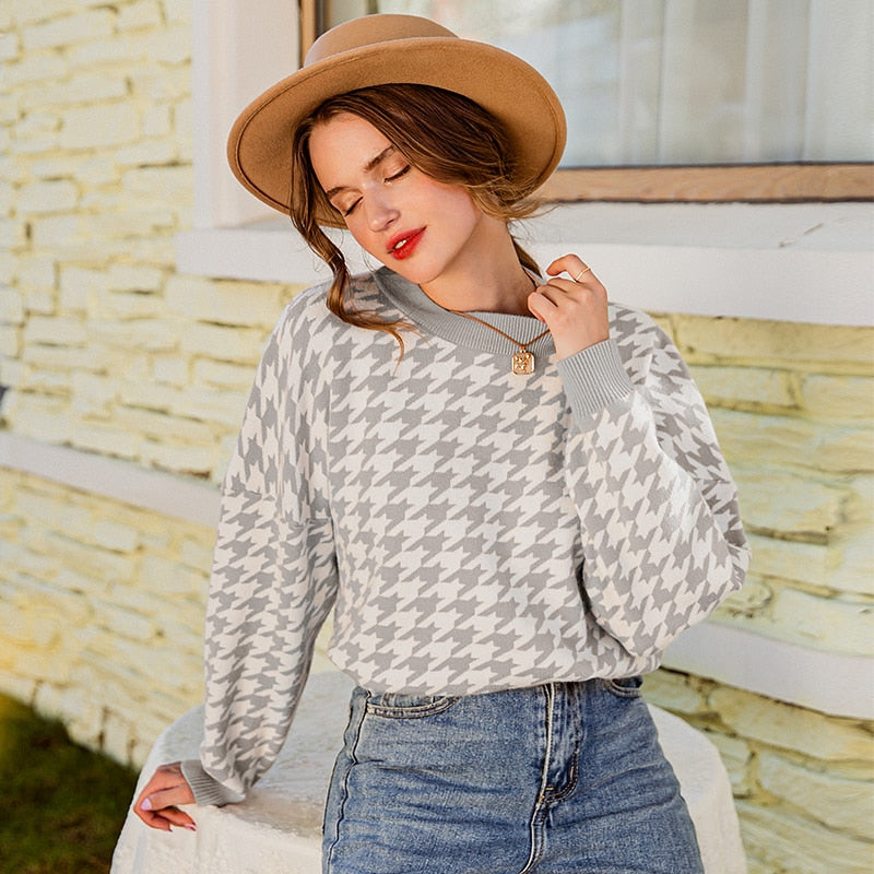 Molly Houndstooth Sweater