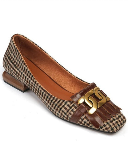 PETRA CHECK LOAFERS