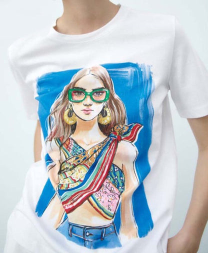 NICOLE PRINTED T-SHIRT