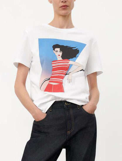 NICOLE PRINTED T-SHIRT