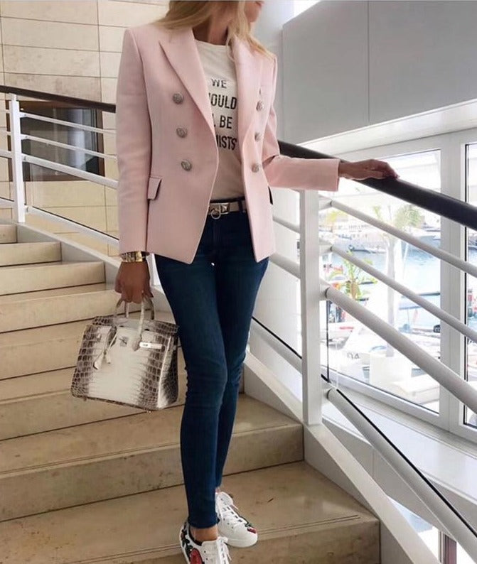 NASTASIA BABY PINK BLAZER